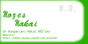 mozes makai business card